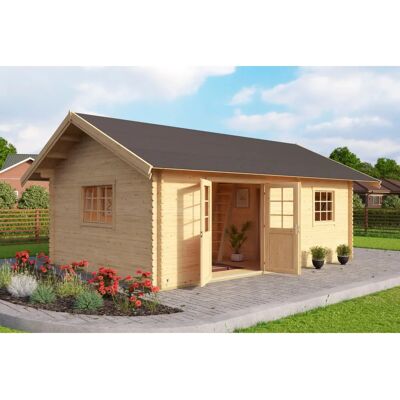 Lasita Maja Gartenhaus Caroline - Gold - 3-Zimmer, Isoliert, Nordic Wood Lasita Maja Gartenhaus Caroline - Gold - 3-Zimmer, Isoliert, Nordic Wood