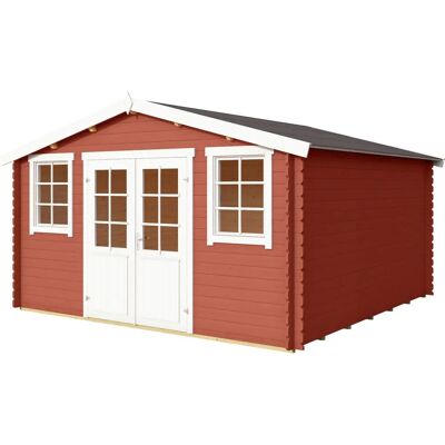 LASITA MAJA Wels 4 Gartenhaus - Holz, 28mm Blockbohlen, Rot LASITA MAJA Wels 4 Gartenhaus - Holz, 28mm Blockbohlen, Rot