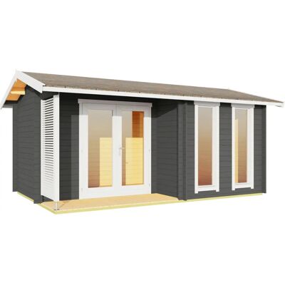 LASITA MAJA Riverside Gartenhaus - Holz, Rechteckig, Carbongrau - Gartenhaus LASITA MAJA Riverside Gartenhaus - Holz, Rechteckig, Carbongrau - Gartenhaus