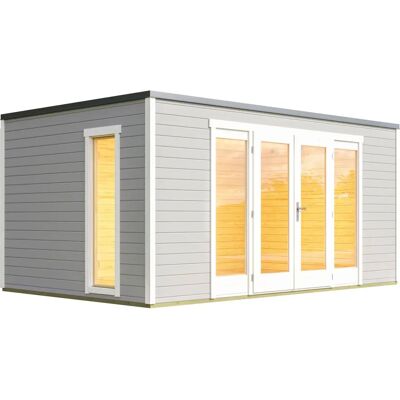 LASITA MAJA Palermo 2 Lichtgraues Gartenhaus - Garten LASITA MAJA Palermo 2 Lichtgraues Gartenhaus - Garten