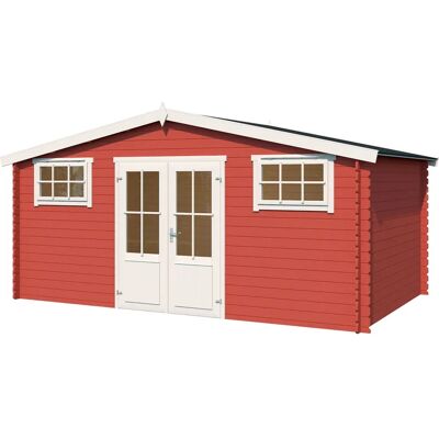 LASITA MAJA Washington - Holz-Gartenhaus, 28mm Blockbohlen, Doppel-Tür, 2 Fenster - Gartenhaus LASITA MAJA Washington - Holz-Gartenhaus, 28mm Blockbohlen, Doppel-Tür, 2 Fenster - Gartenhaus