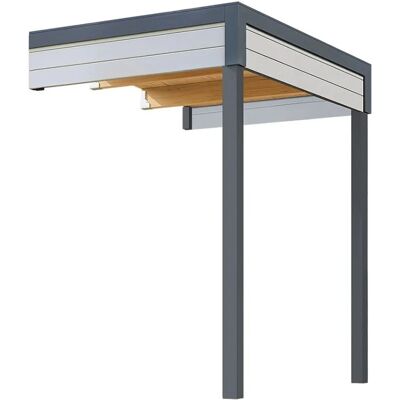 WEKA Batu - hellgrau - B150 x T207 cm - Gartenhaus Dachverlängerung WEKA Batu - hellgrau - B150 x T207 cm - Gartenhaus Dachverlängerung