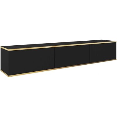 Soporte de TV AKL Muebles Negro y Oro 32x30x175cm Soporte de TV AKL Muebles Negro y Oro 32x30x175cm