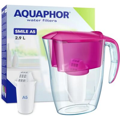 Aquaphor Aquaphor Smile 2,9 l Fuchsia - Wasserfilterkrug Aquaphor Aquaphor Smile 2,9 l Fuchsia - Wasserfilterkrug
