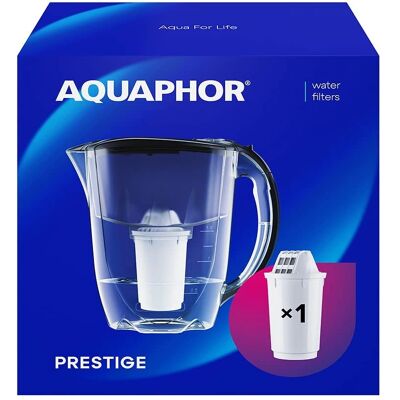 Verseuse filtrante AQUAPHOR Prestige - 2,8L + Cartouche 350L - Publicité Verseuse filtrante AQUAPHOR Prestige - 2,8L + Cartouche 350L - Publicité