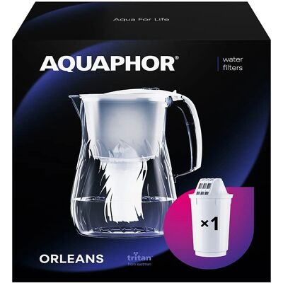 Biała czajnik filtrujący Aquaphor Orleans - 4,2L z filtrem Mg Biała czajnik filtrujący Aquaphor Orleans - 4,2L z filtrem Mg