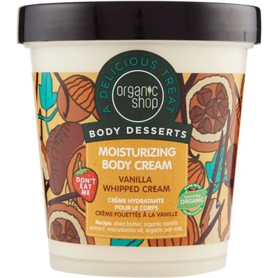 Organic Shop Vanilla Body Cream - Organic, Hydrating, 450ml Organic Shop Vanilla Body Cream - Organic, Hydrating, 450ml