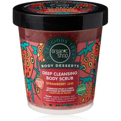 Peeling do ciała truskawkowy Organic Shop - 450ml - Głębokie oczyszczanie Peeling do ciała truskawkowy Organic Shop - 450ml - Głębokie oczyszczanie