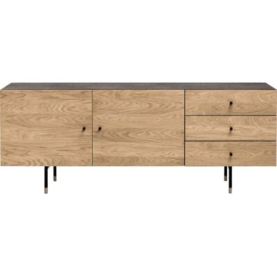 WOODMAN Daniel Eichefarben Schwarz Sideboard - Stauraummöbel WOODMAN Daniel Eichefarben Schwarz Sideboard - Stauraummöbel