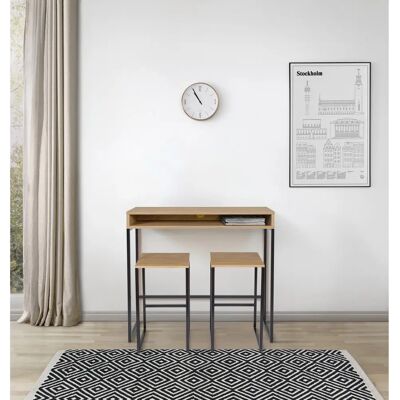 WOODMAN Dominic - Eichefarben/Schwarz Konsolentisch - 35x65x35 cm WOODMAN Dominic - Eichefarben/Schwarz Konsolentisch - 35x65x35 cm