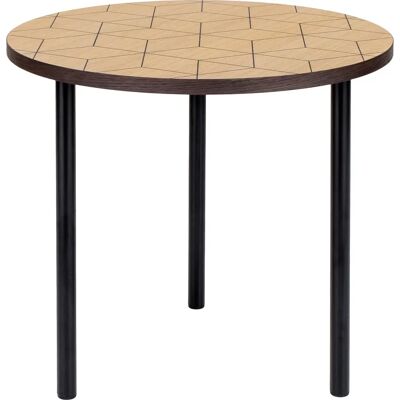 Table d'appoint design scandinave avec imprimé triangle - 50x45x50cm - Publicité Table d'appoint design scandinave avec imprimé triangle - 50x45x50cm - Publicité