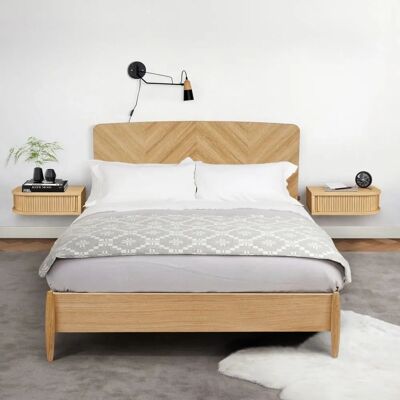 WOODMAN Farsta Wand-Nachttisch - Eiche - Skandinavischer Stil WOODMAN Farsta Wand-Nachttisch - Eiche - Skandinavischer Stil