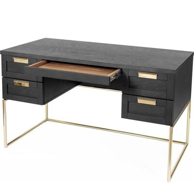 WOODMAN Pimlico Dunkle Eiche Gold Schreibtisch - Schreibtisch WOODMAN Pimlico Dunkle Eiche Gold Schreibtisch - Schreibtisch