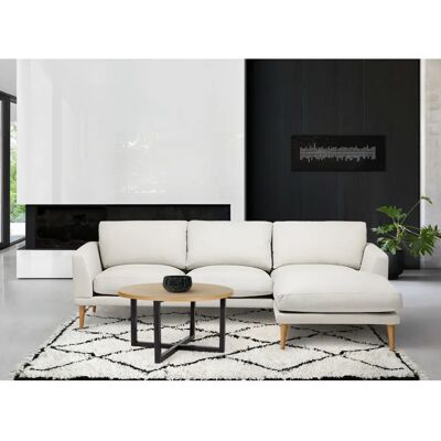 Table basse WOODMAN Camden - Ronde, 80cm, Noir/Béige - Table de salon - Publicité Table basse WOODMAN Camden - Ronde, 80cm, Noir/Béige - Table de salon - Publicité