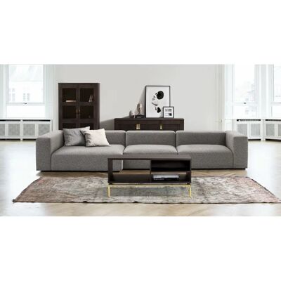 WOODMAN Couchtisch - 100x44x45cm - Schwarz Skandinavisches Design WOODMAN Couchtisch - 100x44x45cm - Schwarz Skandinavisches Design