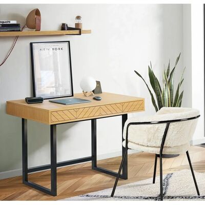 WOODMAN Bureau Camden - Design scandinave, 2 tiroirs, 110x55x76cm - Publicité WOODMAN Bureau Camden - Design scandinave, 2 tiroirs, 110x55x76cm - Publicité