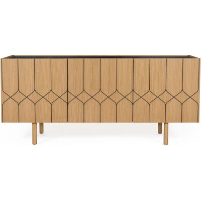 WOODMAN Porto Victoria Eiche Schwarz Sideboard - Sideboard WOODMAN Porto Victoria Eiche Schwarz Sideboard - Sideboard