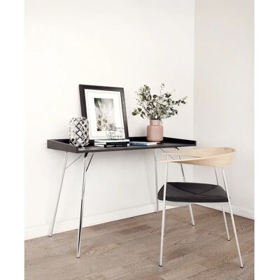 WOODMAN Bureau Rayburn - 115cm x 78cm - Noir/Hêtre - Design Scandinave - Publicité WOODMAN Bureau Rayburn - 115cm x 78cm - Noir/Hêtre - Design Scandinave - Publicité