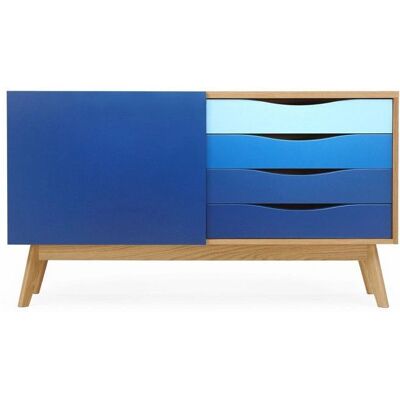 WOODMAN Avon Bleu Meuble scandinave - Sideboard - Publicité WOODMAN Avon Bleu Meuble scandinave - Sideboard - Publicité