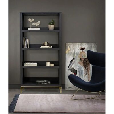 WOODMAN Pimlico Skandinavisches Schwarzes Bücherregal - Bücherregal WOODMAN Pimlico Skandinavisches Schwarzes Bücherregal - Bücherregal