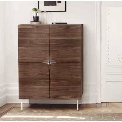 Meuble Haut Woodman Noyer - Design Scandinave - Publicité Meuble Haut Woodman Noyer - Design Scandinave - Publicité