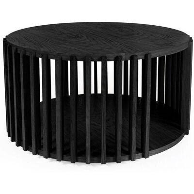 Table Basse Ronde Design "Drum" 83cm Noir - Publicité Table Basse Ronde Design "Drum" 83cm Noir - Publicité