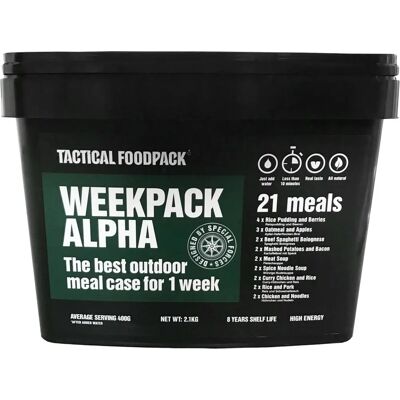 Tactical Foodpack Alpha - 21 Måltider Utomhuspaket Tactical Foodpack Alpha - 21 Måltider Utomhuspaket