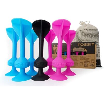 Tossit Set de Fléchettes Rose-Bleu - Équipement Dards, Jeu de Société Tossit Set de Fléchettes Rose-Bleu - Équipement Dards, Jeu de Société