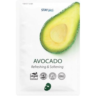 STAY WELL Avocado Sheet Mask - Kosteuttava & Vegaani STAY WELL Avocado Sheet Mask - Kosteuttava & Vegaani