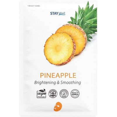 Stay Well - Vegaaninen Ananas Kasvonaamio - Kasvonaamio Stay Well - Vegaaninen Ananas Kasvonaamio - Kasvonaamio