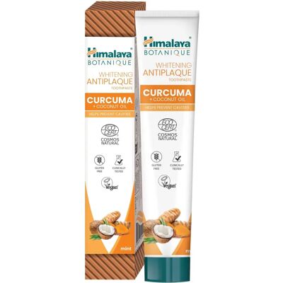 Himalaya Herbals Pastă de Dinti Albitoare cu Turmeric și Ulei de Cocos - 75ml Himalaya Herbals Pastă de Dinti Albitoare cu Turmeric și Ulei de Cocos - 75ml