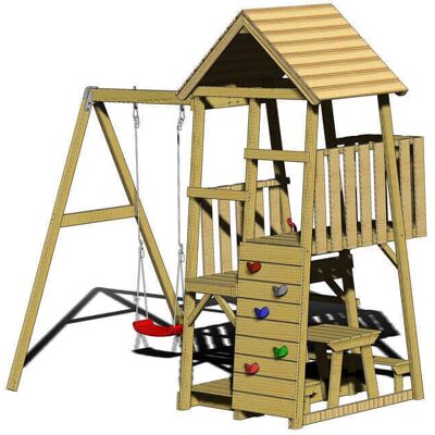 Wendi Toys Gorilla Spielturm - Kinder Kletter & Schaukel Wendi Toys Gorilla Spielturm - Kinder Kletter & Schaukel