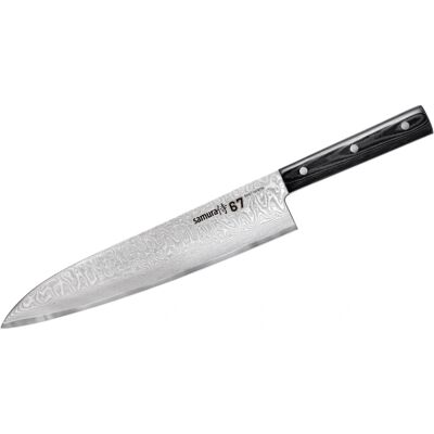 Samura Damascus 67 Couteau de Cuisine - 24cm - Couteau de Chef - Publicité Samura Damascus 67 Couteau de Cuisine - 24cm - Couteau de Chef - Publicité