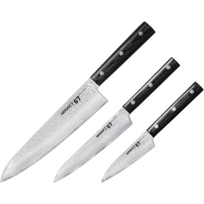 Samura Damascus 67 Messerset - Küche, Koch, Universal - 3 Stück Samura Damascus 67 Messerset - Küche, Koch, Universal - 3 Stück