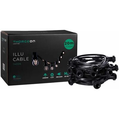 Thorgeon E27 Lichterkette - 21,5m, IP44, 20 Fassungen Thorgeon E27 Lichterkette - 21,5m, IP44, 20 Fassungen