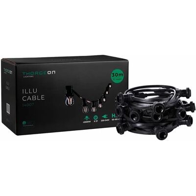 Thorgeon Schwarze E27 Lichterkette 31,5m - Lichterkette Thorgeon Schwarze E27 Lichterkette 31,5m - Lichterkette