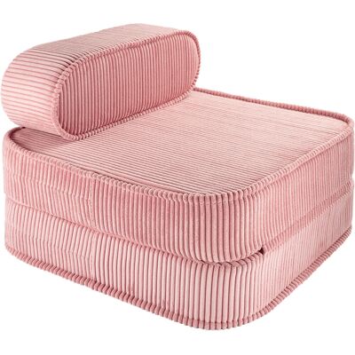 Wigiwama Fauteuil Pliant Rose Mousse en Velours Côtelé pour Enfants - Publicité Wigiwama Fauteuil Pliant Rose Mousse en Velours Côtelé pour Enfants - Publicité