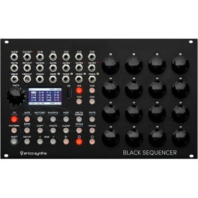Erica Synths Black Sequencer - Modular Synthesizer - 4 Spuren - 256 Patterns Erica Synths Black Sequencer - Modular Synthesizer - 4 Spuren - 256 Patterns