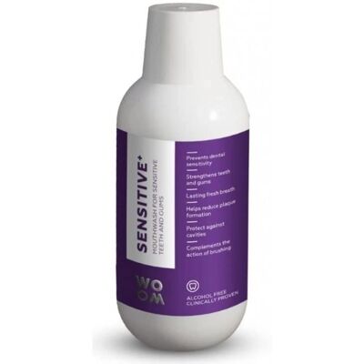 WOOM Sensitive+ Mundwasser - Sensitive+ Mundwasser, 500ml, für empfindliche Zähne und Zahnfleisch WOOM Sensitive+ Mundwasser - Sensitive+ Mundwasser, 500ml, für empfindliche Zähne und Zahnfleisch