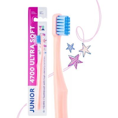 WOOM Junior Ultra Soft Zahnbürste - Für Kinder 6+ - Effektive Plaque-Entfernung WOOM Junior Ultra Soft Zahnbürste - Für Kinder 6+ - Effektive Plaque-Entfernung