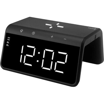Horloge de chargement sans fil Evelatus noir - Chargeur sans fil et horloge - Publicité Horloge de chargement sans fil Evelatus noir - Chargeur sans fil et horloge - Publicité