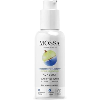 Mossa Acne Act Gel Kasvojen Puhdistusgeeli - Herkkä Akneihottuma - 140ml Mossa Acne Act Gel Kasvojen Puhdistusgeeli - Herkkä Akneihottuma - 140ml