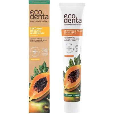 ecodenta Organic Whitening Papaya Toothpaste (75ml) ecodenta Organic Whitening Papaya Toothpaste (75ml)