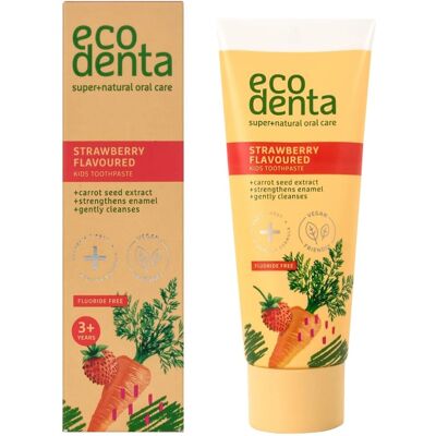 Ecodenta Pasta do Zębów dla Dzieci o Smaku Dzikiej Truskawki - Bez Fluoru 75 ml Ecodenta Pasta do Zębów dla Dzieci o Smaku Dzikiej Truskawki - Bez Fluoru 75 ml