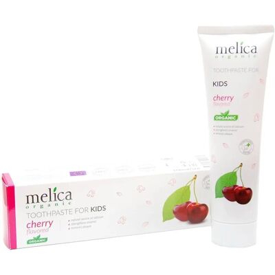 Organiczna pasta do zębów dla dzieci o smaku wiśni Melica - 100 ml Organiczna pasta do zębów dla dzieci o smaku wiśni Melica - 100 ml