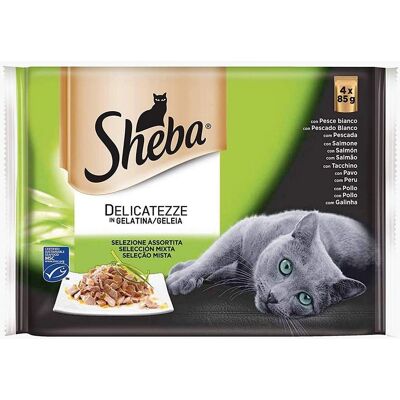 Nourriture humide SHEBA Delicatezze Sélection Mixte - 52 paquets 85g - Publicité Nourriture humide SHEBA Delicatezze Sélection Mixte - 52 paquets 85g - Publicité