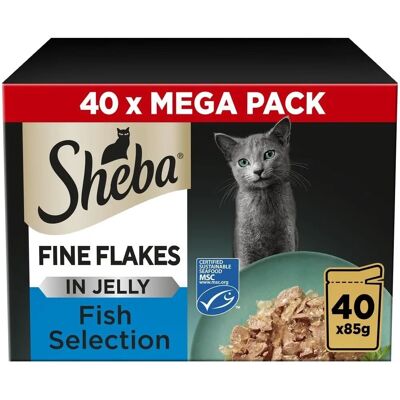 Sheba Salmon Fish Flakes Pouches - Cat Food Sheba Salmon Fish Flakes Pouches - Cat Food