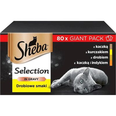Sheba Delikatesse Erwachsene Geflügel in Gelee - 80x85g Sheba Delikatesse Erwachsene Geflügel in Gelee - 80x85g
