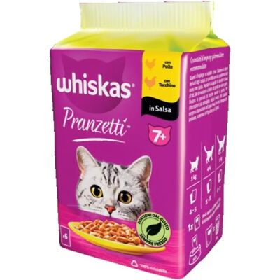 Whiskas Senior Multipack - Pollo e Tacchino in Salsa - Cibo per Gatti Whiskas Senior Multipack - Pollo e Tacchino in Salsa - Cibo per Gatti