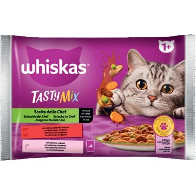 Cibo umido Whiskas Tasty Mix - Pack 4 x 85g in Salsa Cibo umido Whiskas Tasty Mix - Pack 4 x 85g in Salsa